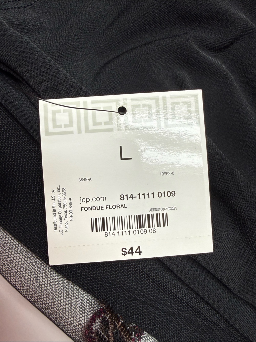 NWT Liz L Beautiful Black Long Sleeve Top with Floral Embroidery on the front - Picture 10 of 10